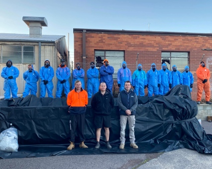 Crown asbestos removal team photo